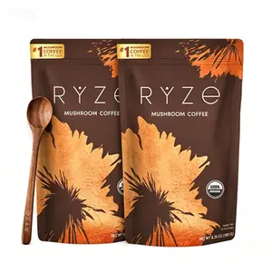RYZE Mushroom Coffee USDA Organic with 6 Adaptogenic Mushrooms and MCT Oil, USA Grown Instant Coffee for Better Energy, Focus, Digestion, Immunity with Turkey Tail, Shiitake, Lion's Mane, 30 Servings