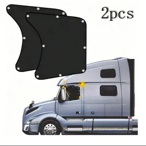 (2 Pack) Large Side Window Sun Shade for Semi-Trucks 24"x22" UV Protection for Freightliner Cascadia Volvo VNL International Trucks Accessories Long Distance Truck Interior UV Protection Easy Installation