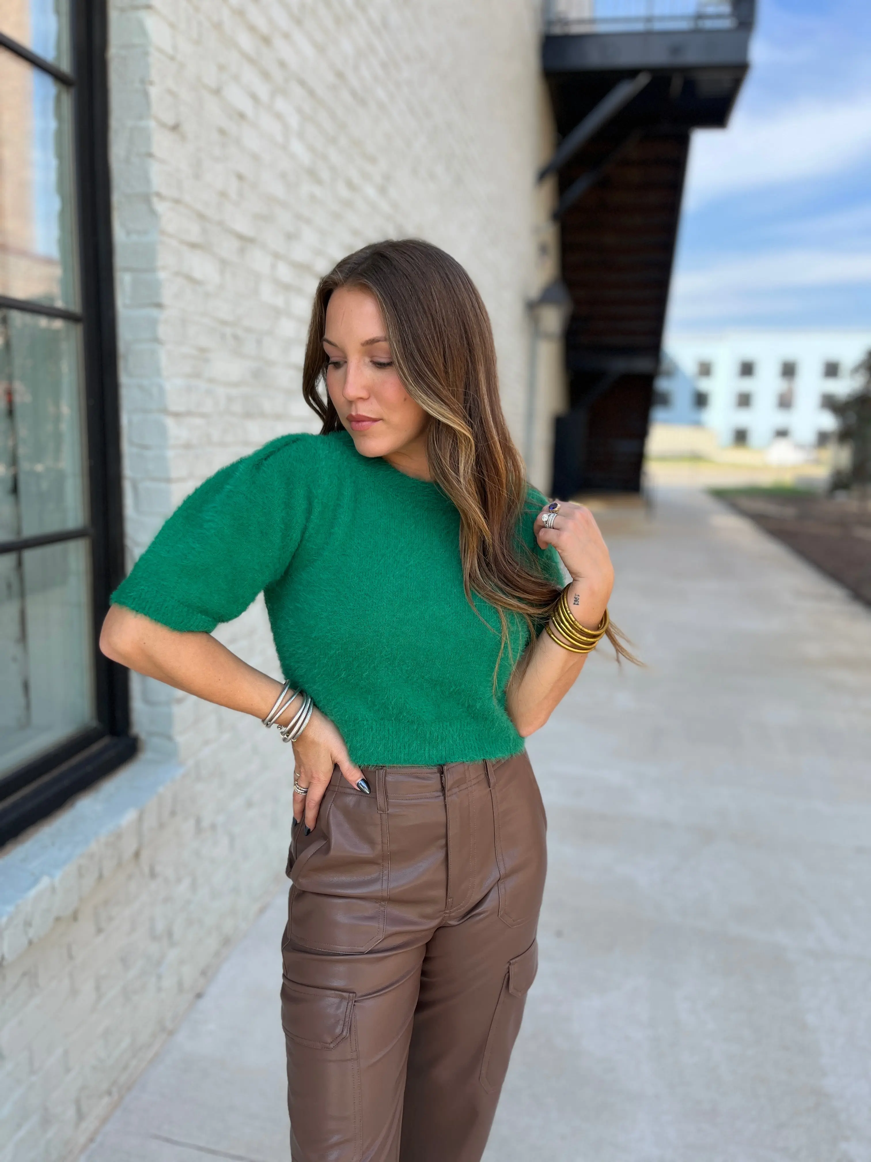 Day & Moon | Misa Sweater Green