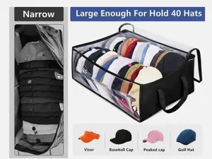 Hat Storage Dust Bag Baseball Hat Cap Organizer Clear Rack Zipper Cap Holder US