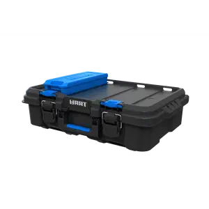 HART Stack System Tool Box with Small Blue Organizer & Dividers, Fits HART's Modular Storage System