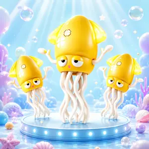 Musical Dancing Squid Toy for Kids, Light Up Walking Squid Toy with Music, Fun Moving Action and Interactive Play