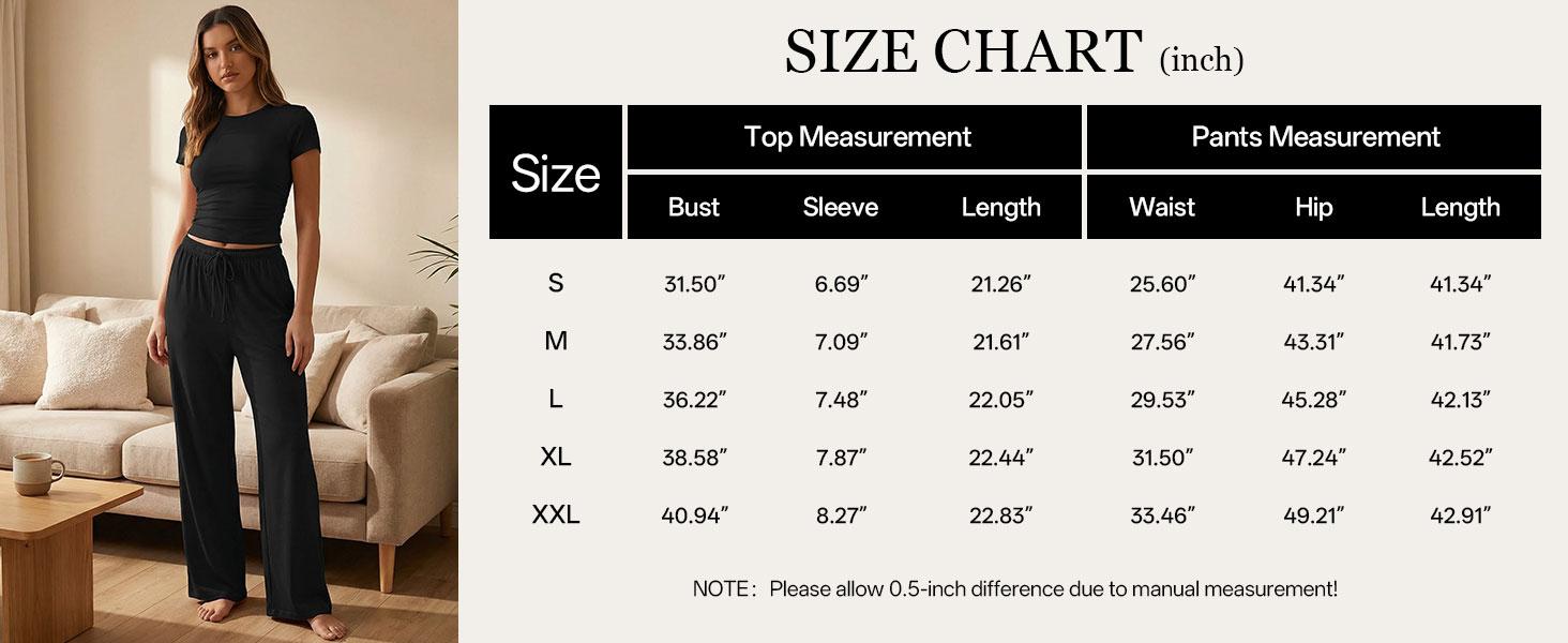 TFNOSIZE Women’s Summer Sports Set – Short-Sleeve Crewneck T-Shirt and Wide-Leg Pants Two-Piece Set, Stretch Fabric, Suitable for Yoga, Casual Wear, Daily Exercise, Fitness, Running, and Fashionable Women’s Clothing Set