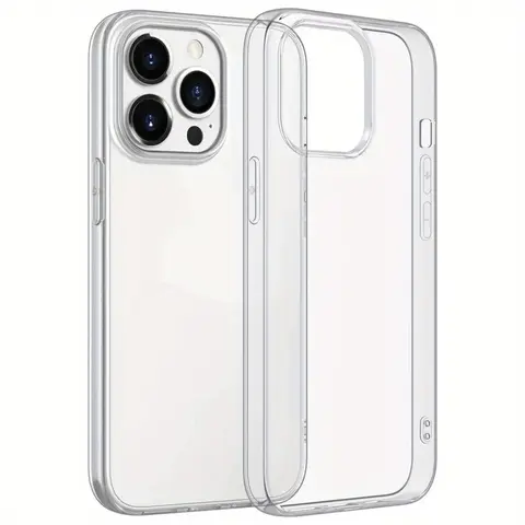 Clear Phone Case, Anti-drop Cellphone Protective Case, Total Protective Shockproof Mobile Phone Cover for iPhone 11 12 13 14 15 16 17 Pro Max, TPU Covered Camera Control, Anti-Yellowing Phone Cases for iPhone 17 Pro Max, Accessories, Protector