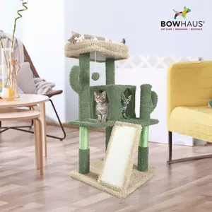 CAPHAUS Cactus Cat Tower for Indoor Cats, Cute Cactus Cat Tree w/ Widened Perch for Large Cats & Kittens, Multi-Level Cat Activity Tree w/ Scratching Posts, Multiple Options