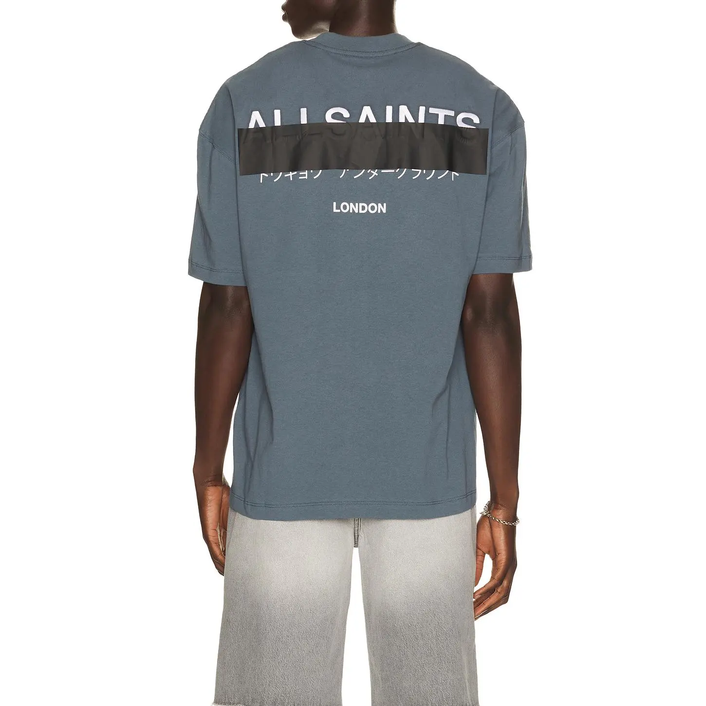 ALLSAINTS Redact Crew Tee in Lunar Blue