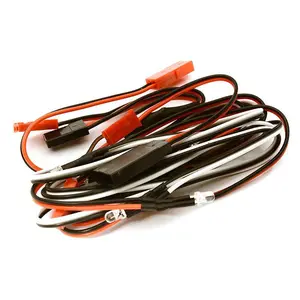 3mm Size LED Lights (2) Red & (4) White w/ Wire Harness JST Plugs