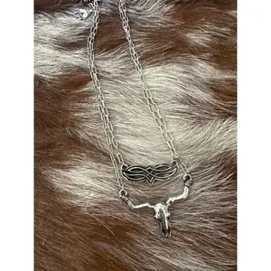 Bulls & Boot Stitch 2 Pc Necklace Set