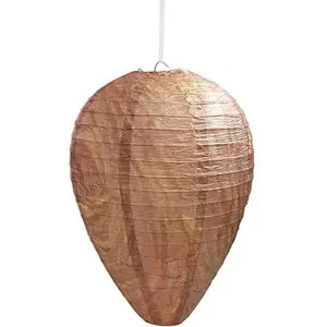 Wasp Deterrent Hives 2 Decoy Nests for Wasps & Yellowjackets Outdoor Garden Wood Protection Natural Wax Paper Collapsible Design