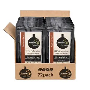 Pielarmina Poudre Kafe Lakay 72 Pack Pou 150 Dola 100% Haitian Coffee 2 oz Net Weight Organic Natural Flavor