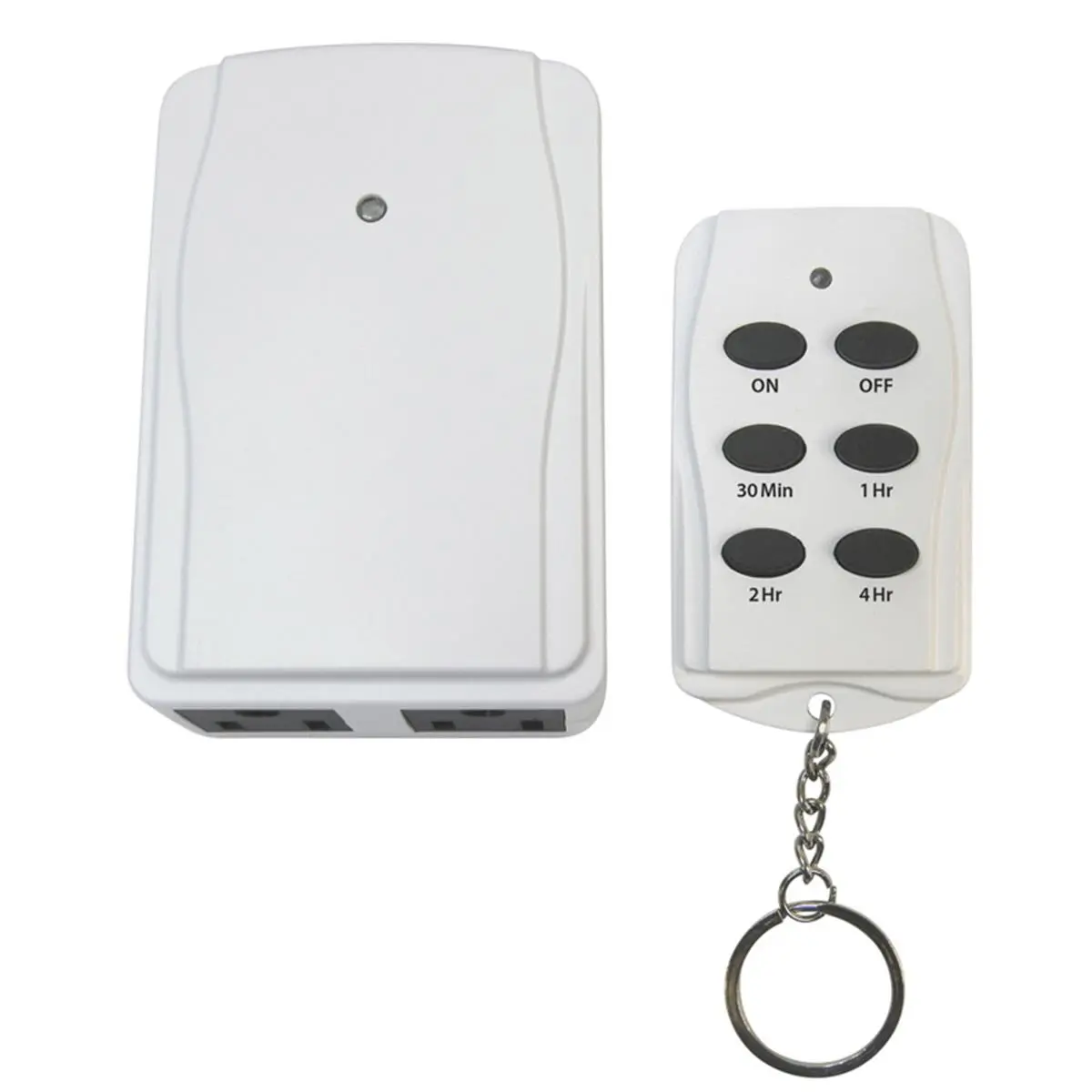 Prime Wire & Cable Indoor Programmable Timer with Wireless Remote Control (Up to 80' Range), Grounded Outlets, Fluorescent-LED Compatibility, 1 CR2032 Battery, White (Sports & Outdoor Stopwatch & Timer Accessory), Incandescent, Yes, Cfl, Two