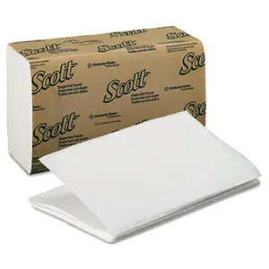 212 MAIN SCOTT 1-Fold Tissue Towels - 9.3x10.5 in White - 250-Pack per Carton - 16 Cartons Total - Single Fold Efficiency, Tissue Towel