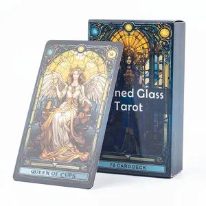 Stained Glass Tarot Card, 1 Box Flower Window Tarot Card, Casual Party Card Game,  Tarot Card for Teenager & Adults