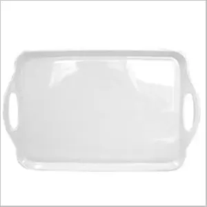 Reston Lloyd Multi-Purpose 18" Rectangle Melamine Plastic Handled Tray