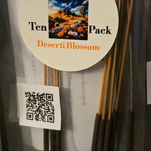 Gee's Scentis Deserti Blossom 10 Pack 11 Inch Incense Sticks Hand Dipped with Love and Intention 55 Min Burn Time Long Lasting Fragrance Premium Oils Baja Cactus Scent