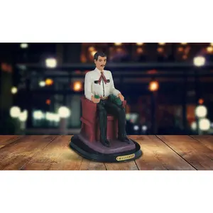 10.5"H Jesus Malverde Statue Angel of The Poor Sinaloa Religious Figurine