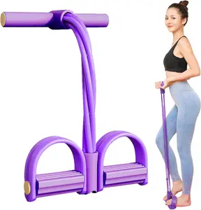 Fashion Puller Exercise 8 Tube Latex Resistance Device with Foam Handles Portable Yoga Stretching Rope for Home Gym Strength Training Workout Equipment Home Gym Kit, Exercise Equipment, Foot Pedals, Stretching Gear