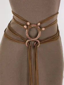 Women's Fashion Waist Chain, Leather Vintage Style, Boho Style Belt, Bohemian Fringe Waist Belt, Perfect for Daily Wear, Stylish Accessory for Women