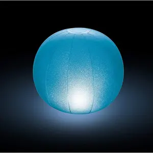 Intex Floating LED Globe Pool Light – 9" x 8.5" Inflatable, Waterproof, Color-Changing, Battery-Powered