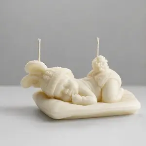 Sleeping Baby Candle | Handmade Nursery Decor Keepsake