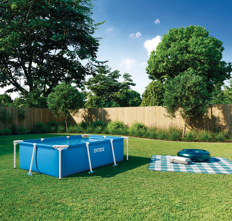 Intex Outdoor Rectangular/Round Frame Above Ground Swimming Pool, Pink/Blue 23-30 Inches Deep (pump not included)