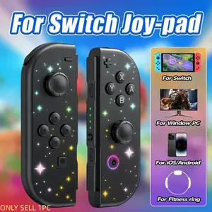 Wireless Controller Compatible with Switch Lite Oled, Wireless Gaming Controller, Dual Vibration Function Replacement Controller, Cool Wake-Up Switch Accessory, Handheld Gamepad