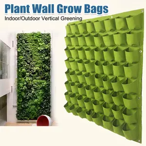 18/9 pocket vertical garden planting bag - light wall-mounted planting bag, indoor and outdoor universal space saving, balcony courtyard modern hanging flower stand, vanilla vegetable multi-purpose vegetable planting artifact "