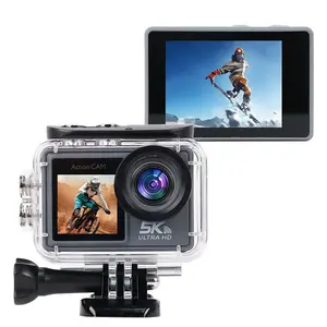 5K 30FPS 50MP EIS Anti-Shake Outdoor Sports Camera (1 Count), Waterproof with Remote Control, Portable 4K Handheld Camera for Travel