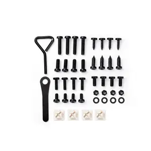 Premium License Plate Screw Kit | Anti-Theft Fasteners | Rattle-Proof, Rust-Proof Stainless Steel Screws (Black Kit)