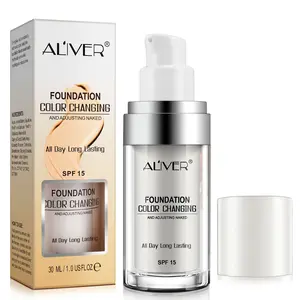 Aliver Liquid Foundation 30ML, Long-Lasting Concealer, Waterproof & Sweatproof, Moisturizing, Matte Makeup Finish, Suitable for Fair Skin, Paraben-Free