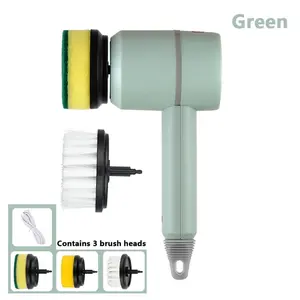 Electric Cleaning Brush 3 Brush Heads Cleaner Multifunctional