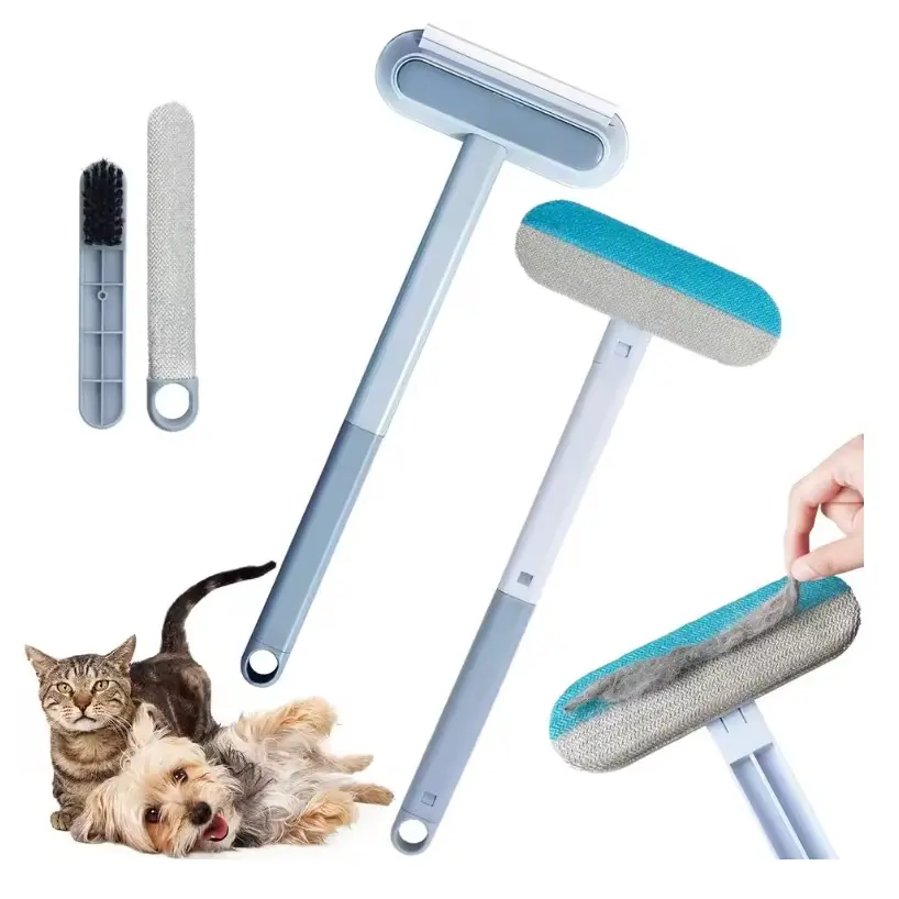 Multi-Functional Pet Hair Remover Tool, Long Handle Cat Dog Hair Cleaner, Washable Beauty Tool, Ideal for Furniture, Carpets, Clothes, Cars, Windows, Deshedding Tool, Removal, Cleaning
