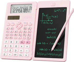 NEWYES Pink Scientific Calculators for Students, 82 MS Foldable Cute Science Calculator with Notepad Middle and High School Supplies
