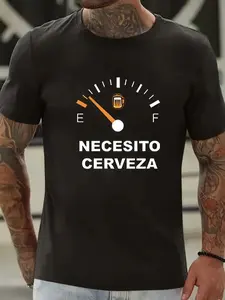 I Need Beer Print T-Shirt, Tees For Men Sweatshirt, Casual Short Sleeve HoodieFor Summer, girf for men