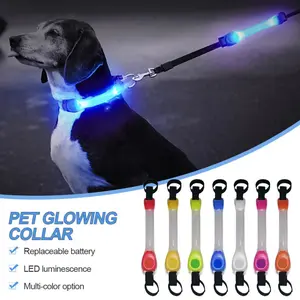 Collar (Glow) - Dog Anti Lost Safety Glowing Collar Multi-Color Pendant Outdoor Waterproof Warning Led Flashing Light Strip Pet Traction Supplie reflective night safety cat collar Rechargeable