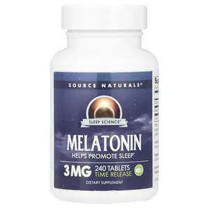 Source Naturals Melatonin, Timed Release, 3 mg, 240 Tablets