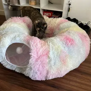 Product Review of Winter Warm Pet Bed, 2 in 1 Foldable Cat Tunnel Cat Bed, Warm Plush Cat Bed with Hanging Ball & Tunnel Buckle, Pet Supplies for Indoor Outdoor Use from ** ** ** ** ** ** ** 💞**