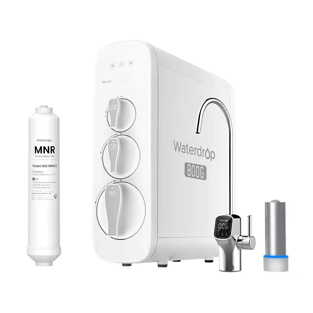 Tankless Reverse Osmosis Water Filtration System - White