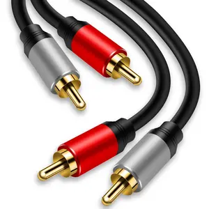 2RCA to 2RCA Cable 12Ft, Gold-Plated 2 RCA Male to 2 RCA Male Stereo Audio Cable for Home Theater, HDTV, Gaming Consoles, Hi-Fi Systems (12Ft/4M)