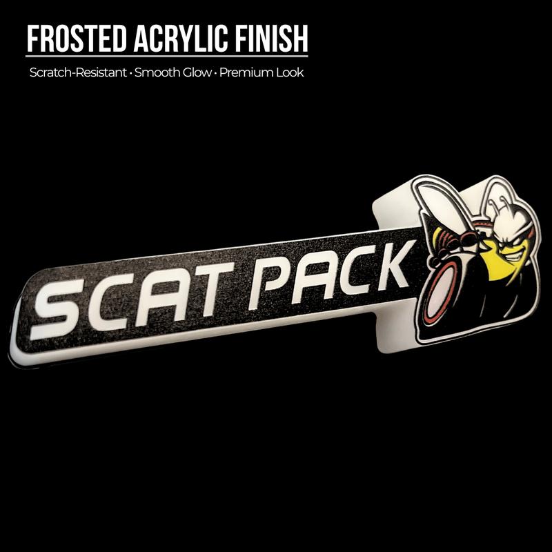 2015-2023 Dodge ScatPack LED Grille Emblem, Full Color (RGB Flow-Series)- Premium Frosted Acrylic Finish