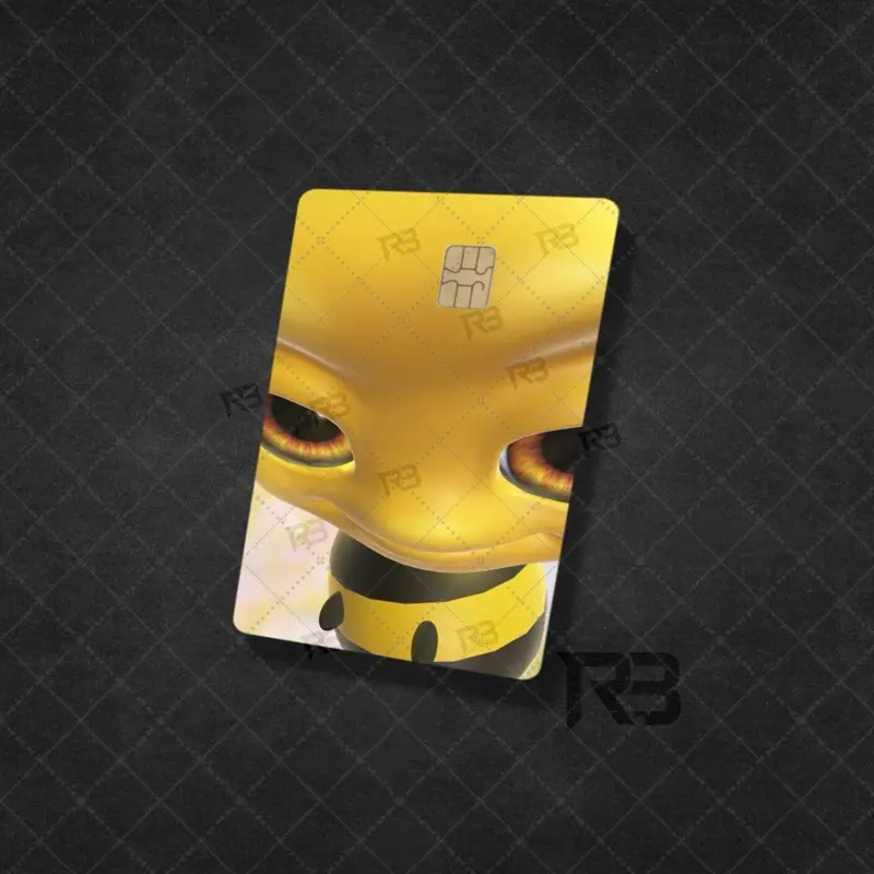 Funny HUGE Mischievous Bee Forehead Memes Sticker Cover for Debit Card or Credit Card