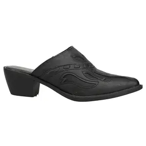 ROPER Womens Beth Mules Dress Casual Casual Low Heel 1-2" - Black