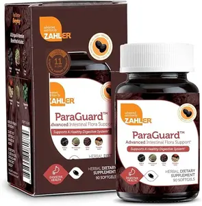Zahler ParaGuard Gut Cleanse & Detox Softgels - 90 Softgels - Advanced Digestive Support with Wormwood Garlic Clove Pumpkin Seed - Made in USA - Certified Kosher - Natural Herbal Supplement - Fitness