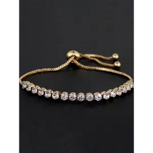 Fashionable Adjustable Zircon Bracelet - High Quality Gemstone Jewelry | Exquisite All-match Design, Ideal Birthday Gift for Women & Girls