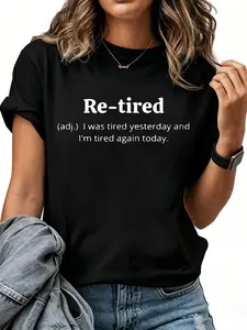 Funny Retired Definition T-Shirt Sarcastic Retirement Tee for Men and Women 100% Cotton Premium Quality Comfy Fit Perfect Gift for New Retirees Tshirt