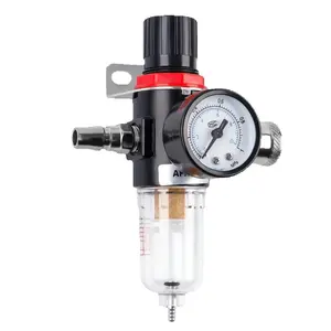 Afr-2000 Pneumatic Filter Regulator Kit 1/4", Air Treatment Unit with Oil Water Separator, Pressure Gauge, Pm20/sm20 Connectors