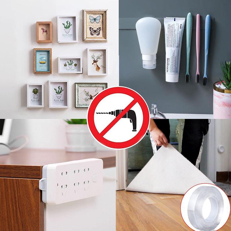 [Buy 1 get 1]  Heavy Duty(9.85FT), Nano Double Sided Adhesive Tape, Clear Mounting Tape Picture Hanging Adhesive Strips.Double Sided Tape Heavy Duty(9.85FT), Nano Double Sided Adhesive Tape, Clear Mounting Tape Picture Hanging Adhesive Strips.