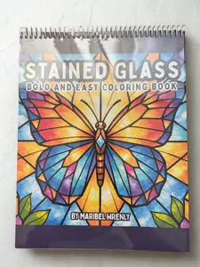 Stained Glass Deluxe – Premium Spiral-Bound Easter Coloring Book with Thick Marker-Friendly Pages