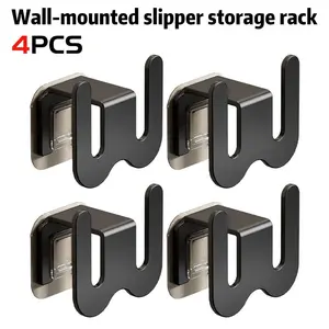 4-Piece Wall-Mounted Shoe Rack Set, Space-Saving Organizer for Entryway and Bathroom, Durable Design for Efficient Storage Solutions