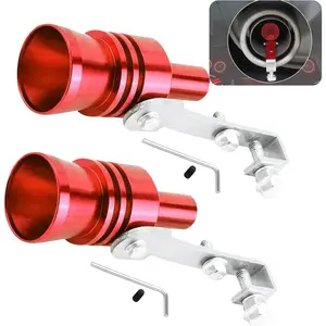 2 PCS Car Turbo Whistle, Exhaust Muffler Pipe Whistle,   Whistle Exhaust Muffler, Aluminum Car   Simulator, Universal Modification Accessories for Most Cars